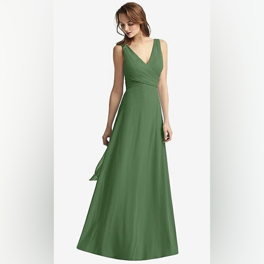 Dessy Thread Bridesmaid Layla Lux Chiffon V-Neck Wrap‎ Dress TH012